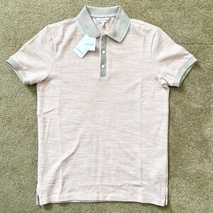 Club Monaco Space Dyed Cotton Polo ‘Tricot Pink/Rose’ (Mens Size Extra Small XS)